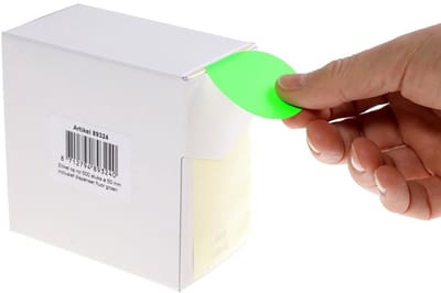 Rillprint ronde etiketten | diameter 50 mm | rol van 500 stuks | fluo groen