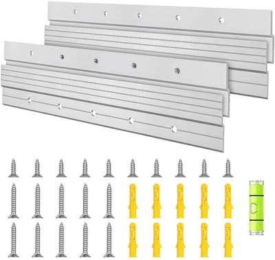 Wandbeugels 2 Pairs - Z-vorm Aluminium - Voor zware belasting tot 36 kg - Ideaal voor spiegels en planken - ShopVlot