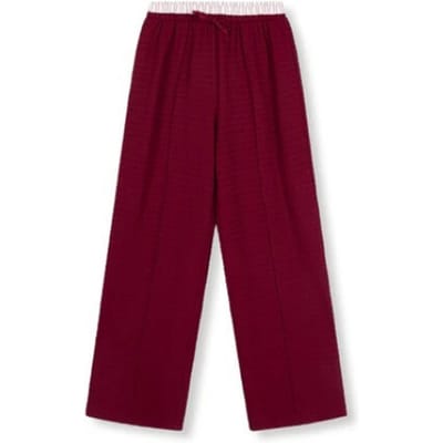 Refined Department Broek Mara Knitted Relaxed Wide Pants R2509158745 Bordeaux Dames Maat - L
