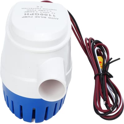 Automatische Dompelboot Lenswaterpomp 12V Kunststof Bootaccessoires met Vlottenschakelaar 1200GPH