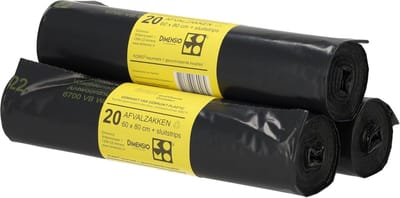 Vuilniszakken LDPE Rol - Afvalzakken Zwart - Dagelijks Afvalbeheer - KOMO Gecertificeerd - 60x80 cm - Grijs