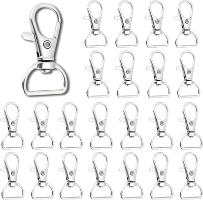 23 stuks draaibare karabijnhaken, draaibare sleutelhanger, karabijnhaken voor doe-het-zelf, sleutelhanger haak, karabijnhaak voor handtassen, sleutelring bevestiging, sleutelhanger haak