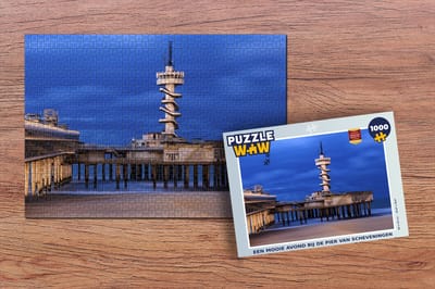 Puzzel Een mooie avond bij de pier van Scheveningen - Legpuzzel - Puzzel 1000 stukjes volwassenen