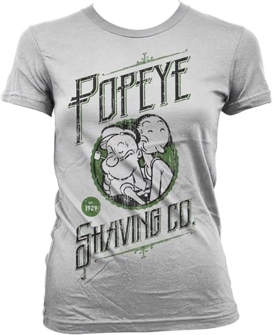 Popeye's Shaving Co Girly T-shirt voor dames, witite