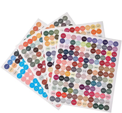 DMC Stickers - rond - Diamond painting - Stickers met kleurnummers - Diamond painting by Wietske
