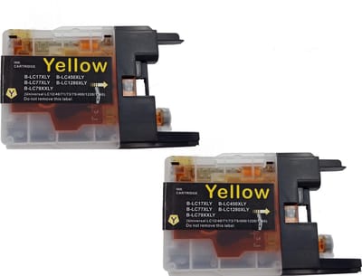 KATRIZ® huismerk inkt voor|Brother LC1240Y  / LC1280Y|20ml | ( 2stuks)