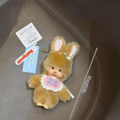 Kawaii Monchhichi Sleutelhanger Cartoon Nieuwe Monchichi Hanger Rugzak Hangende Bedeltjes Schattige Monchich Sleutelhanger Feest Bedankje Cadeau white