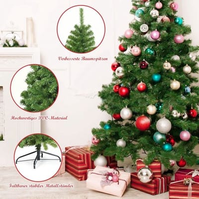 Coast Kunstkerstboom Groen – 130 x 225 cm – 1346 Takpunten met Metalen Standaard