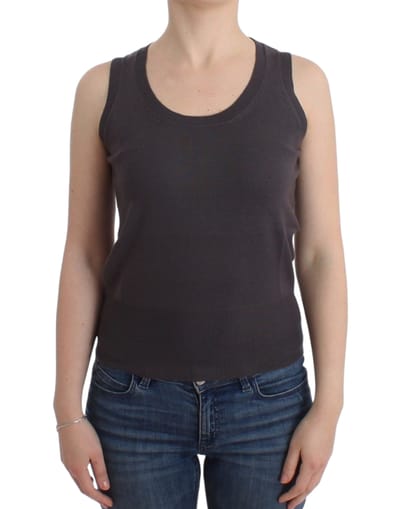 John Galliano Bruin gebreid tanktop