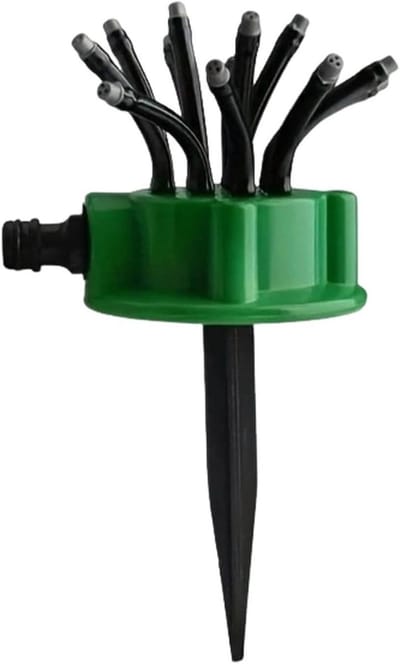 Tuinsproeier 360 Graden - Gazon Verlichter - Planten Water Geven - Verstelbare Sproeikop - 11 x 10 x 10 cm