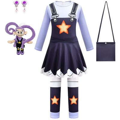 Avontuurspel Poppy Meisjes Outfits Halloween Cosplay Lily Verjaardagsfeest Kinder Jumpsuit Carnaval Optreden Kinderkleding 11-12T (160) black