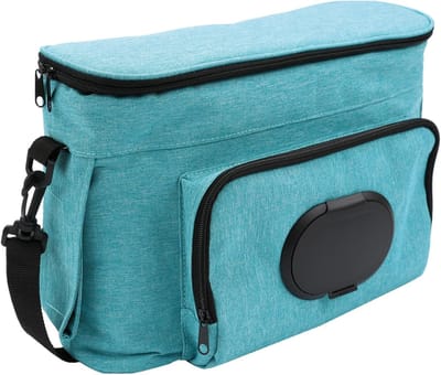 Kinderwagen Organizer - Baby Tas - Onderweg Boodschappen - Geïsoleerde Flessenhouders - 30 x 10.5 x 16 cm