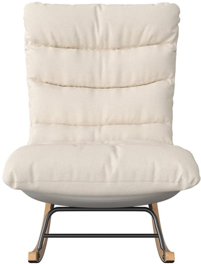 Innovastore Schommelstoel - Loungestoel - Ergonomischestoel - Comfortabele Relaxstoel - Woonkamerstoel - 12 posities - Beige stof