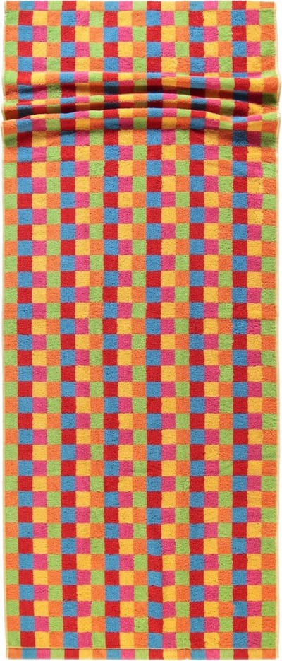 Cawo Lifestyle Cubes Saunahanddoek - Multi 70x180