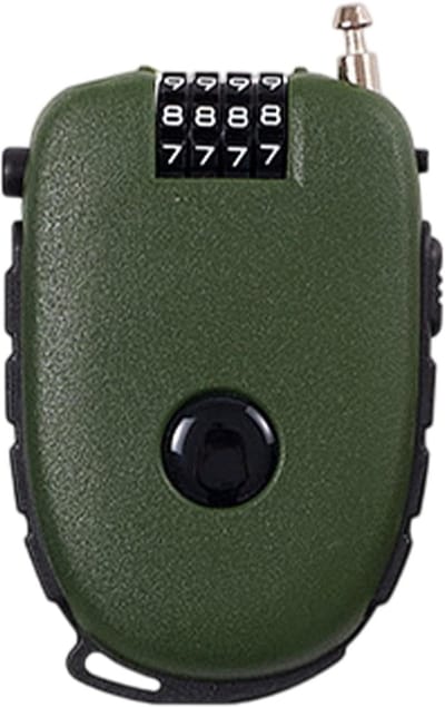Fietsslot- Intrekbaar Kabelslot met Cijfercode-kettingslot-75cm RVS-kern -Universeel Fietsslot - voor Fiets, Scooter en E-bike-voor Fiets en Step - groente