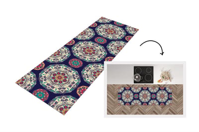 Keukenloper - Loper keuken - Bohemian - Mandala - Patronen - 150x50 cm - Keukenloper vinyl