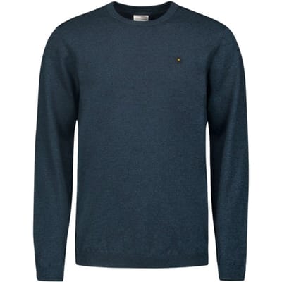 No Excess Pullover crewneck 2 coloured melang navy