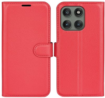 Coverup Hoesje - Geschikt voor Motorola Edge 60 Pro Hoesje - Coverup Book Case - Rood