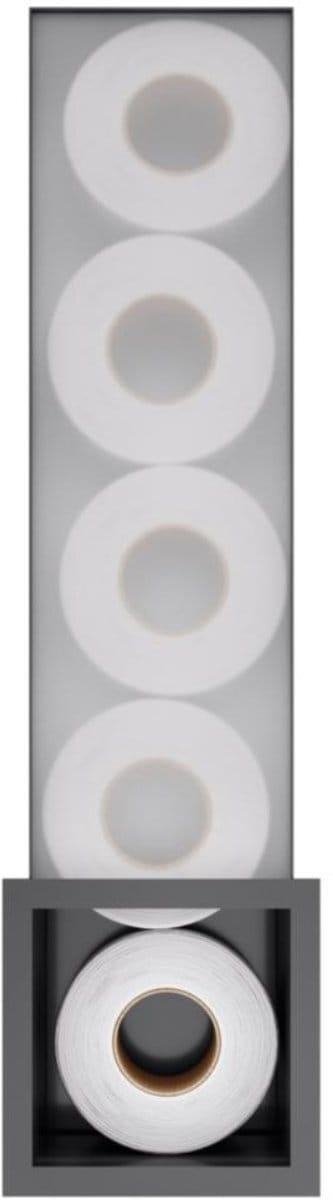 Hotbath &More Inbouw Reserverolhouder voor 6 Rollen - 74 x 209 x 14 cm - V06