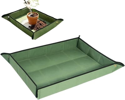 Verpotmat - Plantenmat Tuinmat - Planten Verpotten - Extra Dik Waterdicht - 105 x 150 cm - Grijs