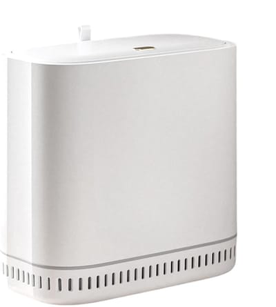 Kleine afvalemmer - Prullenbak deksel - Geurcontrole toilet - Slank ontwerp - 15 cm breed - Wit