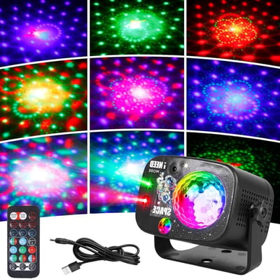 Dailygoods- Discolicht muziekgestuurd - LED Partylicht - 60 Lichtmodi - Afstandsbediening - USB-aansluiting - Perfect voor Feesten - Feestverlichting