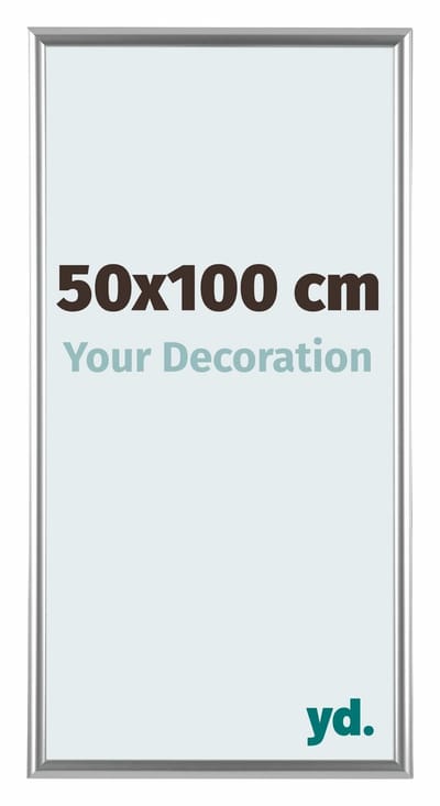Your Decoration - Fotolijst 50x100 cm - Kunststof - Zilver - Bordeaux