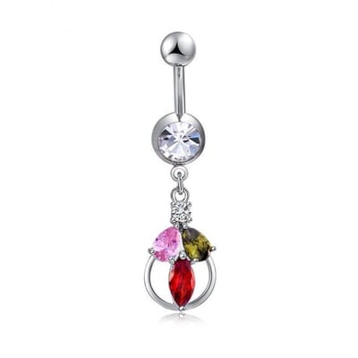 Aramat Jewels - Navelpiercing - Prachtige zirkonia - Chirurgisch staal