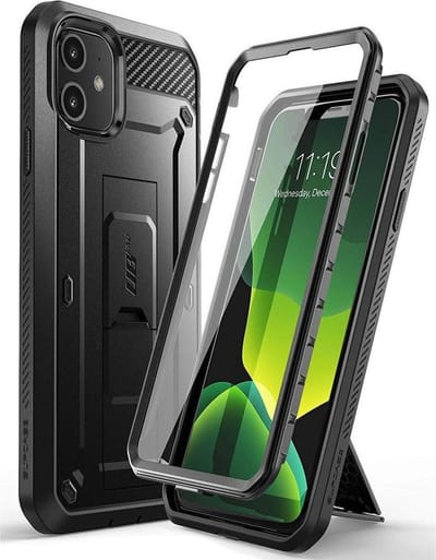 Supcase Unicorn Beetle PC en TPU carbonvezels hoesje voor iPhone 11 - zwart
