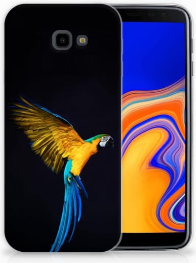 Samsung Galaxy J4 Plus (2018) TPU Hoesje Papegaai