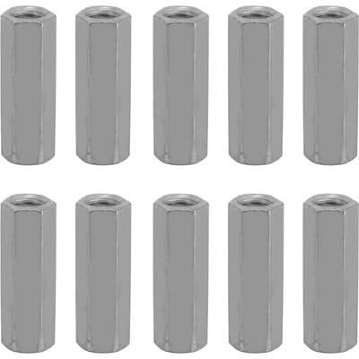 Lot de 10 écrous à tige longue, hexagonaux, à manchon, entretoises filetées (M6 * 25)