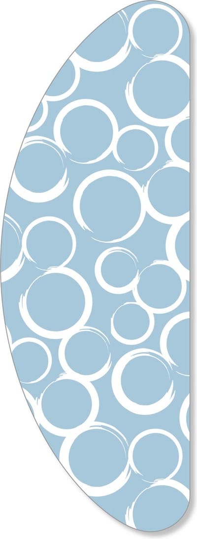 Strijkplankhoes Banaan Model + Molton - 160 x 57cm - Blauw Wit Cirkel