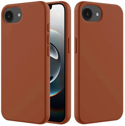 MobyDefend Hoesje - Geschikt voor iPhone 16e / iPhone 17e - Matte Siliconen Backcover - Terracotta