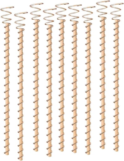 longziming -Elektrokultur Plantensteun - Koperen Spirale Antenne - Klimplant Support Systeem - Verbeterde Sapstroom - Zuiver Koper - Duurzame Rechtsdraaiende Wikkeling - Voor Binnen En Buiten Gebruik - 10 Stuks