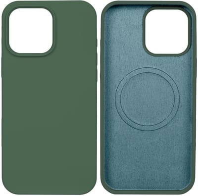 Rixus Soft TPU Phone Case With MagSafe For Apple iPhone 16 Pro Dark Green