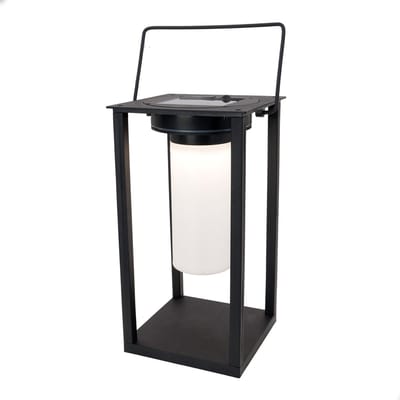 EGLO Usigni Solar Tafellamp Buiten - Zonne-energie - LED - 28 cm - Zwart/Wit - Oplaadbaar