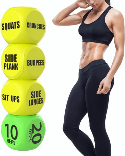Workout Dobbelstenen voor Dynamische Fitness Training - 6-zijdige Foam Dobbelstenen voor Groeps- en Solo-oefeningen