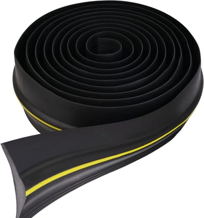 Dichtingsrubber voor Garagedeuren, 3 m lang, 18 mm hoog, Waterdichte Dichting, Universele Dichtstrip, Ideaal voor Bescherming tegen Regen en Wind