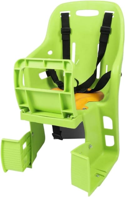 Fiets Kinderzitje - Achterzitje Kinderen - Veilig Vervoeren - Verstelbaar met Gordel - 8 Mnd - 6 Jaar - Groen