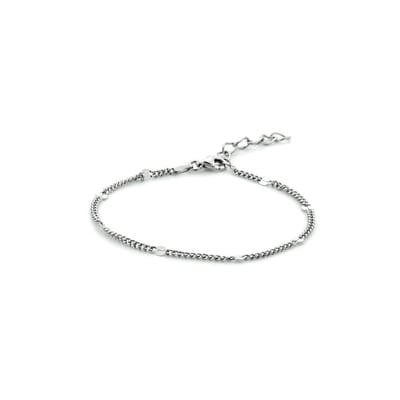 Zilver Gerhodineerd Armband Gourmette Met Tussenstuk 3,0 Mm 16 + 3 Cm 1333549