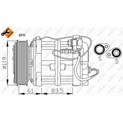 Compressor, airconditioning NRF 32108