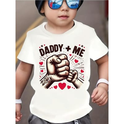 Zomer Casual T-shirt met Ronde Hals voor Jongens Casual T-shirt met Vuistprint 130