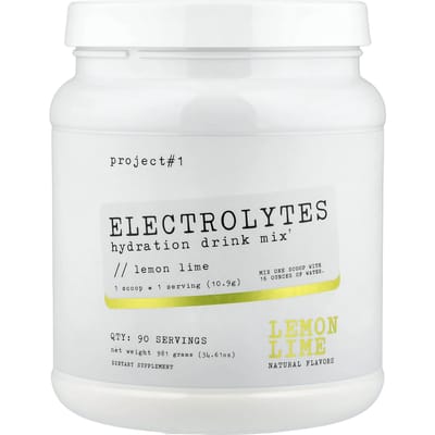 Project 1 Nutrition, Elektrolyten, Rehydratiedrankmix, Citroen-Limoen, 981g (34.61oz)