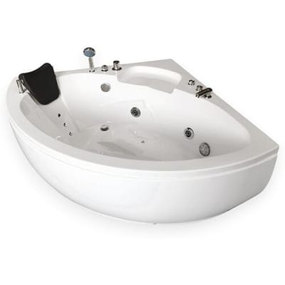 ELITESHOPPING Witte hottub 135 X 135 cm voor 2 personen 9 jets – Briony