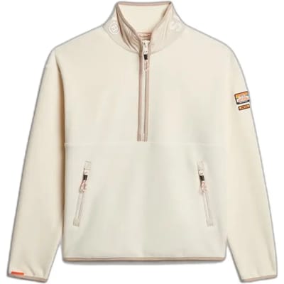 Superdry - Active fleecetrui met halve rits - Dames - Truien