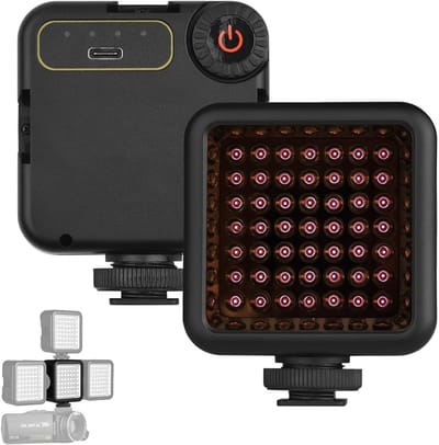 Nachtzichtlicht - IR lamp videolicht - Donkere opnames - 49 IR-kralen - 67 x 8 x 3 cm - Zwart