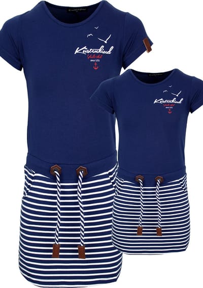 S&C Jurkje Mother and me Love blauw Kids & Kind Meisjes Blauw - Maat: XL