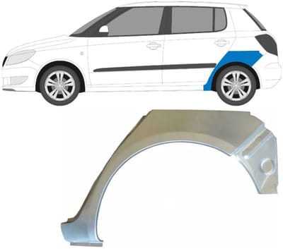 Reparatiepaneel achterspatbord voor Skoda Fabia II 2007-2015 / Links
