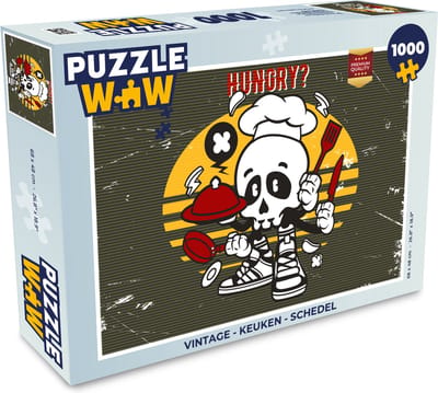 Puzzel Vintage - Keuken - Schedel - Legpuzzel - Puzzel 1000 stukjes volwassenen