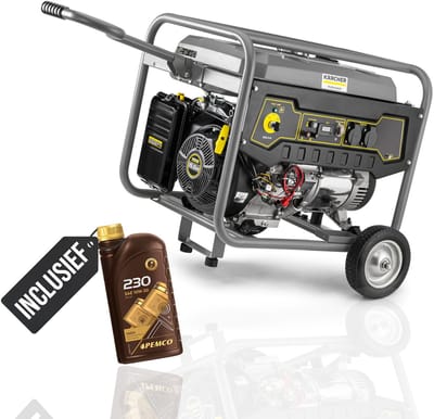 Kärcher PGG3/1 Generator - Aggregaat - 3000W - 4Takt Benzine Stroomgenerator - OHV Motor - Elektrische en Handmatige Start - Solide Palletlevering - incl Olie